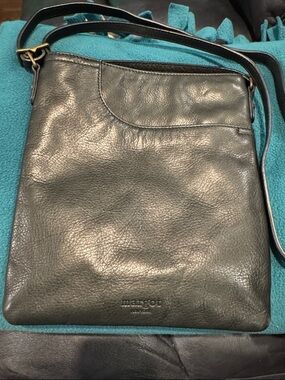 margot Black Pebbled Leather Crossbody